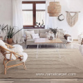 Beige colour natural wool braided carpet rug